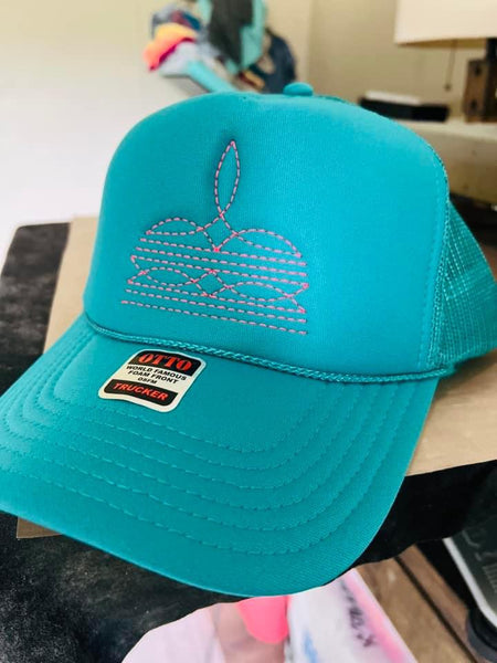 Mystery boot stitch trucker cap