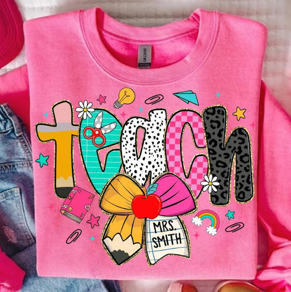 Custom Teach Tee with Name