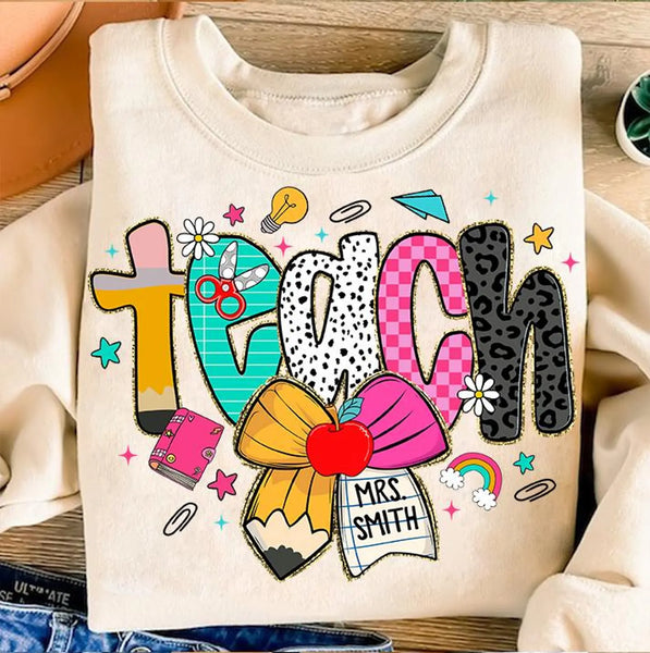 Custom Teach Tee with Name