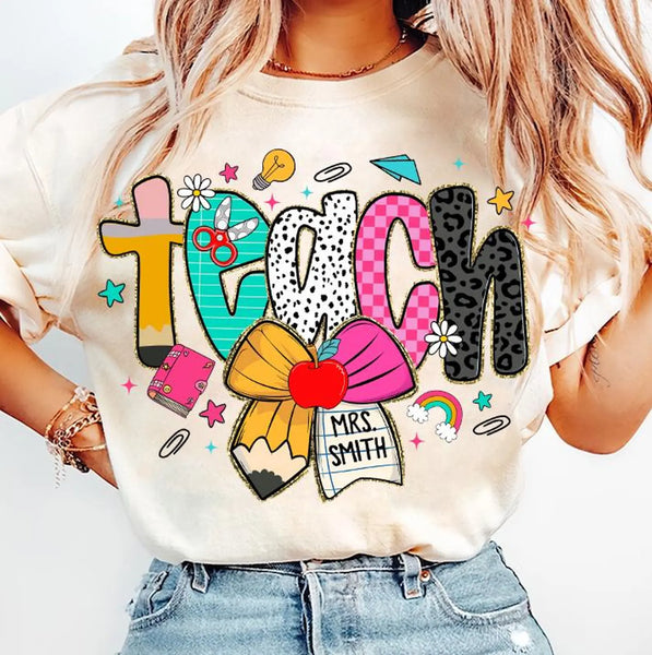 Custom Teach Tee with Name