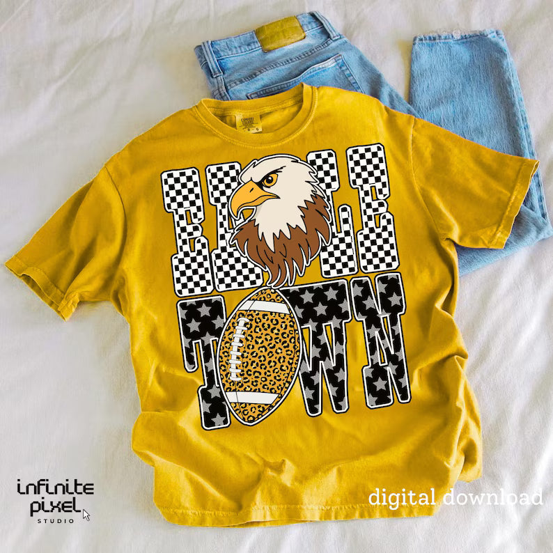 Custom Town Football Tee