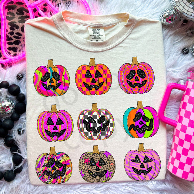 Neon Pumpkin Collage Tee