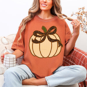 Striped Pumpkin tee